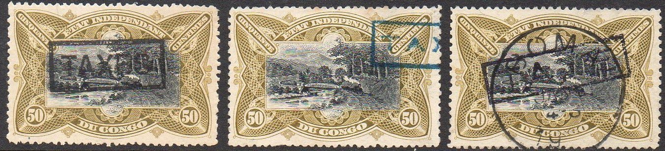 Belgian Congo Belge 50c Mols train on bridge